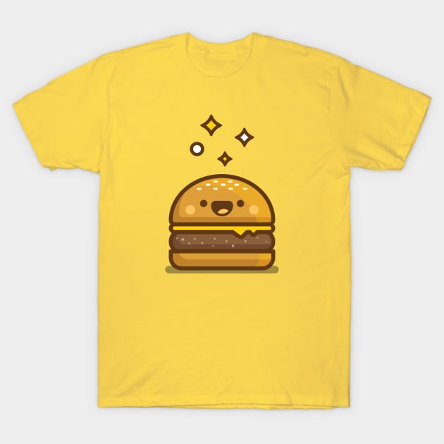 Golden Cheeseburger T-Shirt by loopa